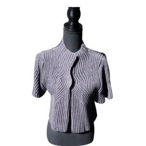 INC International Concepts waist-length bolero short-sleeve sweater.